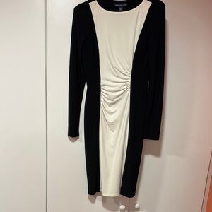 Elegant Black and Cream Dress